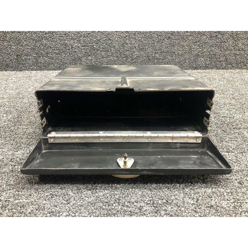 0513225-4 Cessna 172D Map Glove Box Assembly W/ Door (Black)