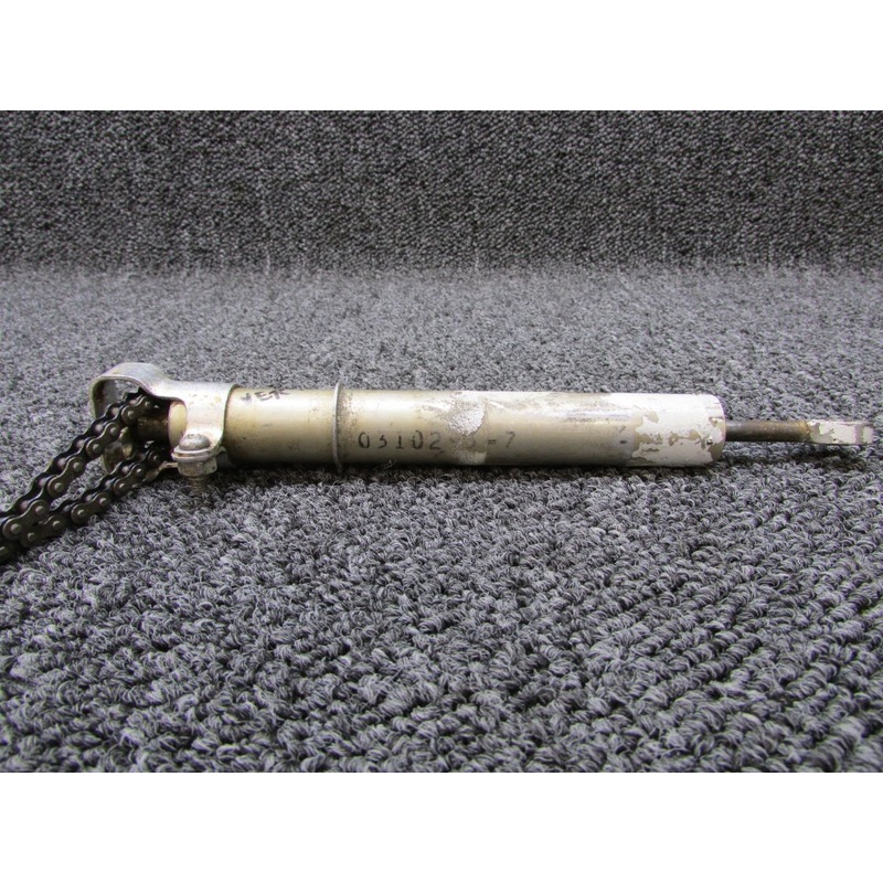 0310293-7 Cessna 320D Rudder Trim Tab Actuator with Chain, Cable, Guard, Clamps